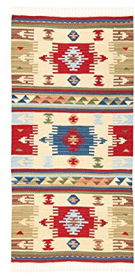 Kilim Carpets by Jalal Teppich Kilim Fine 688 beige/mehrfarbig 140 x 200 cm