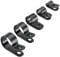 SmartHome 50 x Black Nylon Plastic P Clips - Fasteners for Conduit, Cable, Tubing & Sleeving [12mm]
