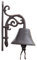 Wandglocke Türglocke Glocke Gusseisen Garten Dekoration Eisen Antik-Stil 23cm
