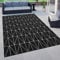 Paco Home In- & Outdoor Teppich, Terrasse u. Balkon, Wetterfest Skandinavischer Stil, Grösse:160x230 cm, Farbe:Schwarz