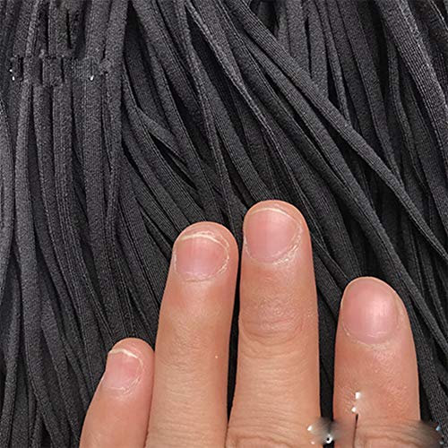 Egurs Gummiband,flach, schwarz 5mm