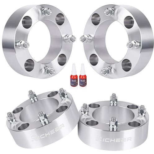 Richeer 5,1 cm 4 x 137 mm ATV Spurverbreiterung für Can-Am Commander Outlander Defender Bombardier Renegade Mule, 4 Stück 4 x 137 Spurverbreiterungen mit M10 x 1,25 Bolzen und 110 mm Nabenbohrung