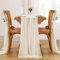 SoarDream Hochzeitstischläufer, lang, transparent, Tischdekoration für Bankett, Party, 60 x 305 cm, Elfenbeinfarben, 10 Stück