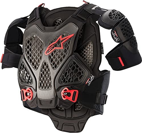Alpinestars A-6 Brustschutz (Schwarz/Anthrazit/Rot, XLX)