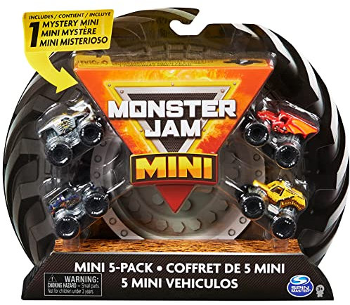 Monster Jam - Set mit 5 Mini-Fahrzeugen 1:87 – 5 authentischen Monster Trucks, offizielles Mini-Format – zum Sammeln im Maßstab 1:87 – Show-Spielzeug für Kinder ab 3 Jahren