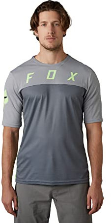 Fox Racing Herren Jersey Defend SS Trikot, Cekt – Schwarz/Grau, Medium