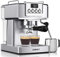 SUMSATY Máquina de café espresso de 20 barras con espumador de leche, cafetera profesional, acero inoxidable para el hogar, barista, americano, late, máquina de capuchino