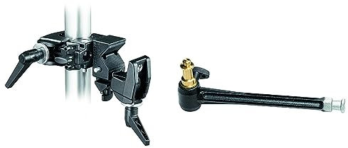 Manfrotto Double Super Clamp & Extension Arm Plugs into 035 Super Clamp with 19.5cm Socket