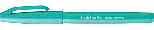 Pentel SES15C-D4X Brush Sign Pen smaragdgrün, Faserschreiber, pinselähnliche Spitze, 1 Stück