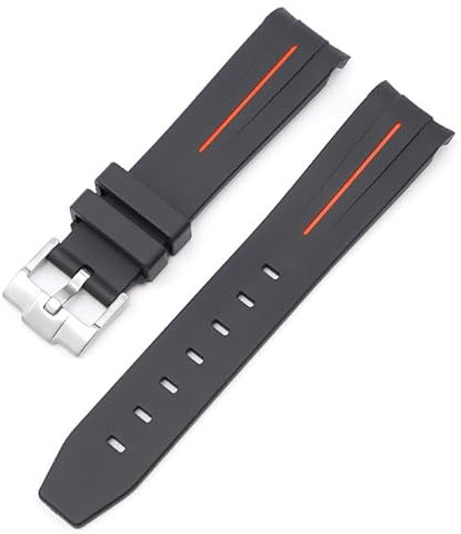 BBZ Cinturino in morbida gomma Nuovo cinturino in silicone compatibile con Omega X Swatch Moon Watches Men Women 20mm Curved End Rubber Wrist Band
