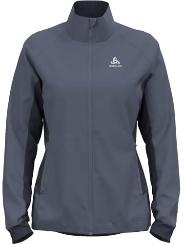 Odlo Damen Langlauf Jacke BRENSHOLMEN, folkstone gray - india ink, XL