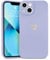 Wirvyuer for iPhone 13 Case Cute Heart Pattern Soft Shockproof Protective Silicone Phone Case for Women Girls, Lilac Purple
