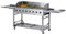 METRO Professional Barbecue a Gas con 8 Bruciatore, Acciaio Inox, Tavolini Laterali Pieghevoli, 4 Ruote, Copertura Protettiva Inclusa, Argento