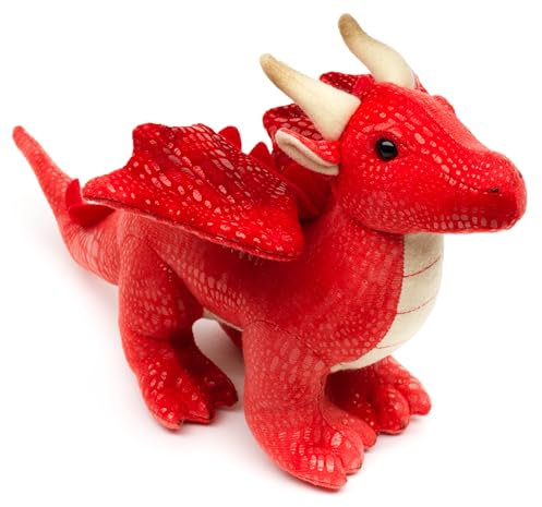 Uni-Toys - Drache rot - 26 cm (Länge) - Plüsch-Fabeltier - Plüschtier, Kuscheltier