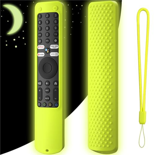 Custodia protettiva per telecomando Xiaomi TV con cordino, in silicone, adatta per telecomando XMRM-ML (verde luminoso)