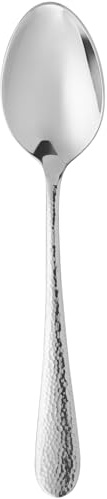 WMF Sitello Menülöffel 21,3 cm, Cromargan Edelstahl poliert, Esslöffel, Esslöffel, Suppenlöffel, Hammerschlag, ergonomisch, glänzend, spülmaschinengeeignet, silber