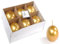 Magie di Natale Kugelkerzen aus Wachs glänzend Ø 4,5 cm Weihnachtsdeko 6er Set (Gold)