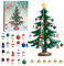 Calendario Avvento 2024,Douthfolle Calendario dell'Avvento di Natale 36cm Mini Xmas Tree con Ornamenti per l'albero di Natale Calendario dell'Avvento con Conto Alla Rovescia di 24 Giorni