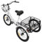 Dreirad Für Erwachsene 20 Zoll Klappbar, 7 Gänge Dreirad Fahrrad Tricycle Mit 2 Körbe & Aufblasvorrichtung & 2 Schlüssel, 3 Rad Fahrrad Für Erwachsene Senioren, Höhenverstellbar Weiß