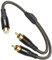 RAWAUX Repartiteur Audio RCA 0.3M Câble Audio RCA 1 Femelle vers 2 Mâle Adaptateur Phono 1 à 2 Plaqué Or 24K Pour TV, Caisson de Basse, Haut-Parleur et Home Cinéma