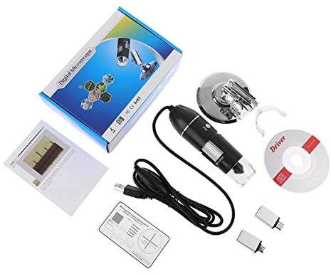 TYZK Zubehör für 3-in-1-Mikroskope 160 0X USB-Mikroskop-Telefonlupe Zuverlässige Haltbarkeit und Leistung (with Dimming Knob)