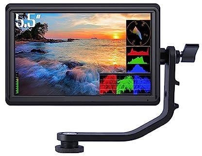 Monitor da campo della telecamera FW568 V2 5,5 pollici 3D LUT DSLR Camera Field Monitor IPS Full HD1920x1152 Supporto uscita con braccio inclinabile for giunto cardanico Immagine più dettagliata
