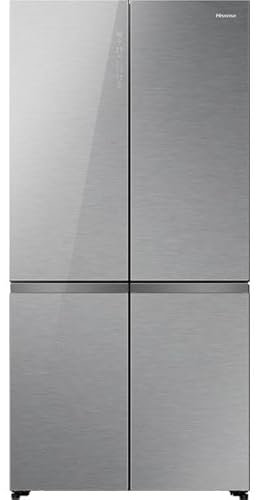 Hisense American Fridge Freezer - Silver Glass - E Rated