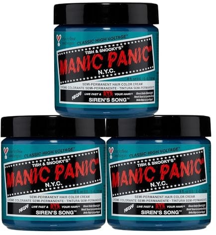 Manic Panic High Voltage Classic Cream Formula, Siren'S Song, 4oz (3 Pack)