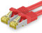 1aTTack.de Cavo di rete Ethernet Lan Cat.7 SFTP spina RJ45 Cat6a doppia schermatura 10000 Mbit/s compatibile con Cat5 Cat6 Cat6a Cat8 per switch Router Modem Patchpanel Rosso / 1 pz 0,5m