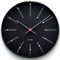 Arne Jacobsen Wanduhr Ø21 cm Bankers Originaldesign Kreative Details, schwarz