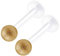 KJM FASHION 2 STK Flexi Lippen 1.2mm 16gauge 8 mm 5/16 Inch 3mm Bereifte Kugel Vertical Labret Spiderbite Snakebites Ohrringe Piercing Schmuck 2055