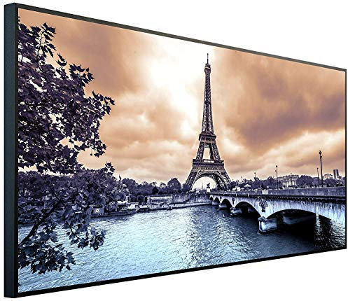 Ecowelle Infrarotheizung mit Bild | 750 Watt | 60x120 cm | Infrarot Heizung| | Made in Germany| d 34 Eiffelturm