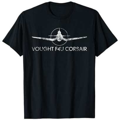 Vought F4U Corsair WW2 avion Warplanes Silhouette cadeau T-Shirt