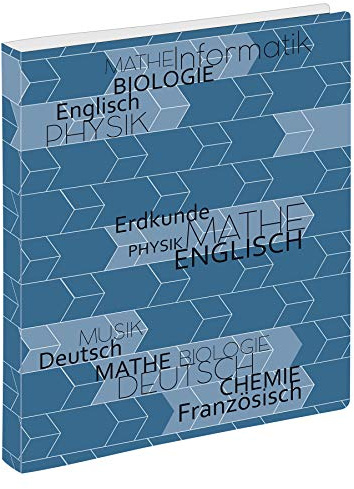 VELOFLEX - Schulordner School DIN A4 mit 2-Rund-Ring-Mechanik | PP-Folie, 25 mm Füllhöhe, für ca. 250 Blatt 80 g Papier, Schulmotiv mit Fächeraufdruck