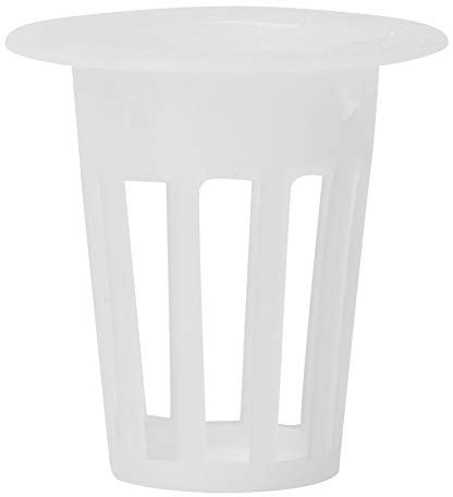 Jenngaoo Maceta Hidropónica de 100 Piezas, Maceta de Malla Ranurada Sistema Hidropónico Maceta sin Suelo Maceta Jardín Cultivo Semillas Vegetales Macetas Vivero(Blanco)