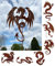 Gartenfigur Mächtiger Drache 60x46cm + Stab Gartenstecker Edelrost Gartendeko Wetterfest Rost Metall Rostfigur Drachen Figur Dragon von Steinfigurenwelt
