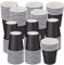 100 Stück 3 OZ Pappbecher, Einwegbecher Papierbecher Teebecher Kaffeebecher Campingbecher für Getränke Mitnehmen, Badezimmer-Mundwasserbecher Papier Partybecher für Heiße und Kalte Getränke (Schwarz)