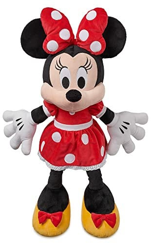 Disney Store Offizielles großes Kuscheltier Minnie Maus, 67 cm, Klassische Figur als Kuscheltier im typischen Outfit mit plastisch geformter Schleife, Stickereien und weicher Oberfläche
