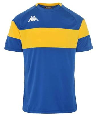 Kappa Herren DARETO T-Shirt, Blau/Gelb, L