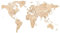 EWA Eco-Wood-Art Weltkarte Kinderzimmer – DIY 3-lagiges Puzzle Weltkarte Wanddekoration Schlafzimmer – Weltkarte Holz für Erwachsene & Jugendliche ab 14 Jahren – Medium, 126 Teile – Untouched World