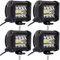 4 fari da lavoro LED 200 W 6000 K proiettore LED auto 12 V impermeabile IP68 proiettore faretto Flood faro di lavoro per auto camion SUV trattore ATV moto barca (4 pezzi)