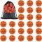 Erinnmy 24 Stück Mini Basketball,4 cm Basketball-Stressbälle Mini-Basketbälle,Basketball Stress Ball,Mini Sportbälle Basketball für Kinder Schule Karneval Belohnung Party Tasche Geschenk Füller