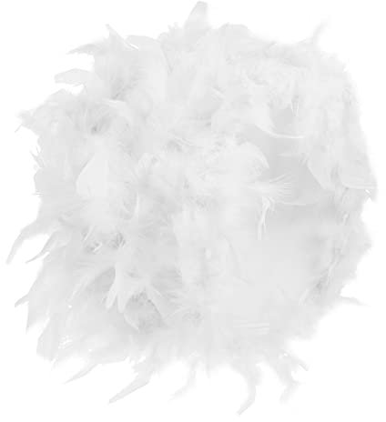 OSALADI Lampenschirme Für Tischlampe Lampenschirm Tischlampenabdeckung Künstliche Feder Weiß Stehlampe