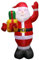 Weihnachten Aufblasbare Weihnachtsmann Dekoration, 1.5M Blow Up Santa Claus Aufblasbare Weihnachtsdekoration mit LED-Lichtern für Xmas Party Indoor Outdoor Yard Garten Rasen Schnell Luftaufgeblasen