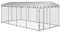 WELLIKEA Outdoor-Hundezwinger mit Überdachung 8x4x2,3 m