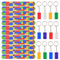 FGen 24Pcs Bauklötze Party Mitgebsel, Baustein Party Dekoration,12 Kinder Slap Armbänder,12 Schlüsselanhänger, für DIY Blöcken Themen Party Geschenk für Kindergeburtstag Stapelblöcke Balancing Spiel