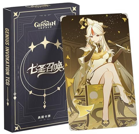 Genshin Impact Tarocchi Carta, 32PCS Genshin Impact Carta da Collezione, Genius Invocation TCG Card, Genshin Trading Card Game, Genshin Periferica Lomo Cards, Personaggi del gioco HD Set
