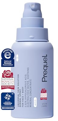 Prequel Skin Universal Skin Solution Hypochlorous Acid Spray for Face and Body. Fine Mist HOCL Facial Cleanser and Dermal Spray with Minerals & Electrolyzed Water - pH-Stabilized Care. 4oz