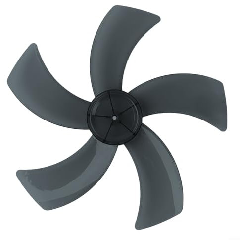 ZYNCUE 16 Inch Plastic Fan Blade With Nut Cover, Big Wind Plastic Fan Blade 5 Leaves For Stand/Table Fanner Cooling Fan Ventilation Air Cooler Replacement(Black)