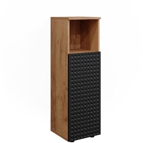 Vicco Midischrank Irma, Badmöbel, Goldkraft Eiche/Anthrazit, 30 x 95 cm